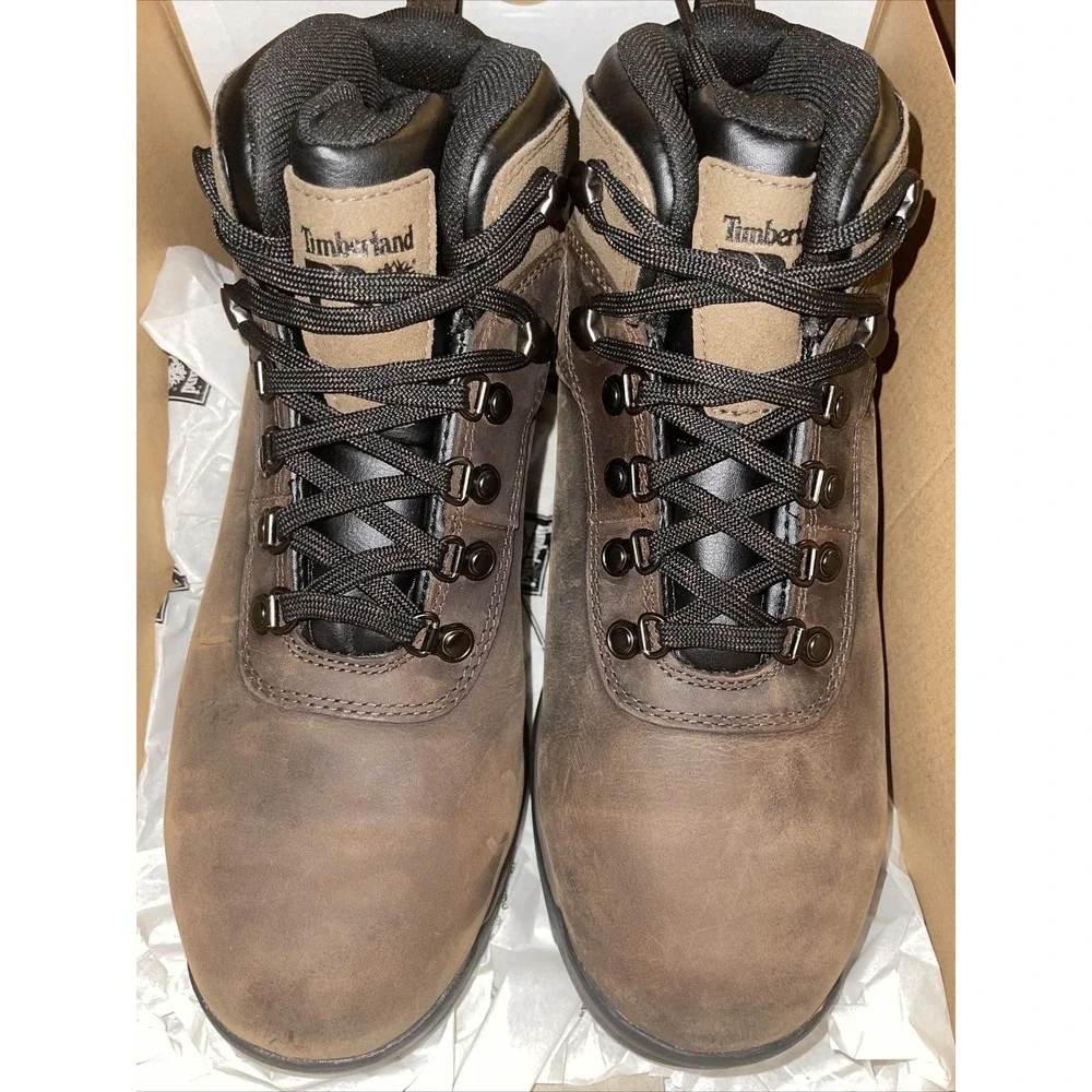 Men's Timberland PRO Flume Mid Waterproof Steel Toe Work Boots Brown A1Q8V 9.5 M
